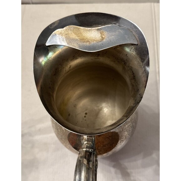 Vintage WM Roger’s 817 Silver plated Footed Water Pitcher W/ Ice Guard Great - Picture 5 of 8